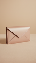 Envelope Clutch in Blush Veil Leather
