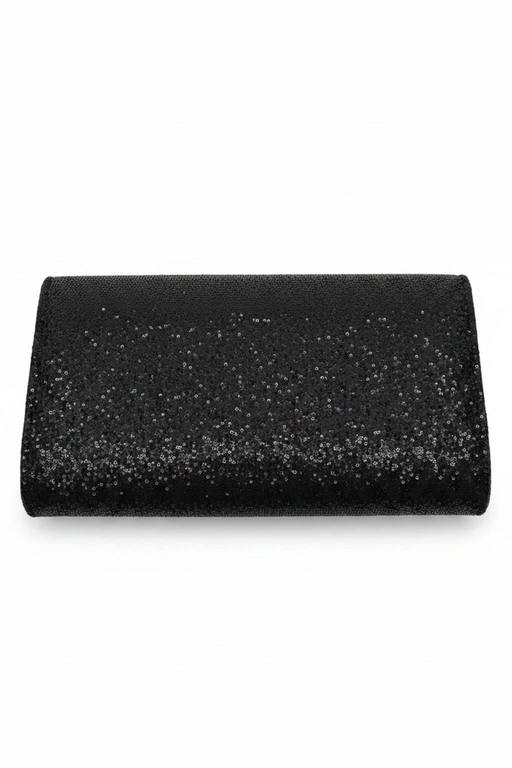 Black Sparkle Clutch with Gold Trim